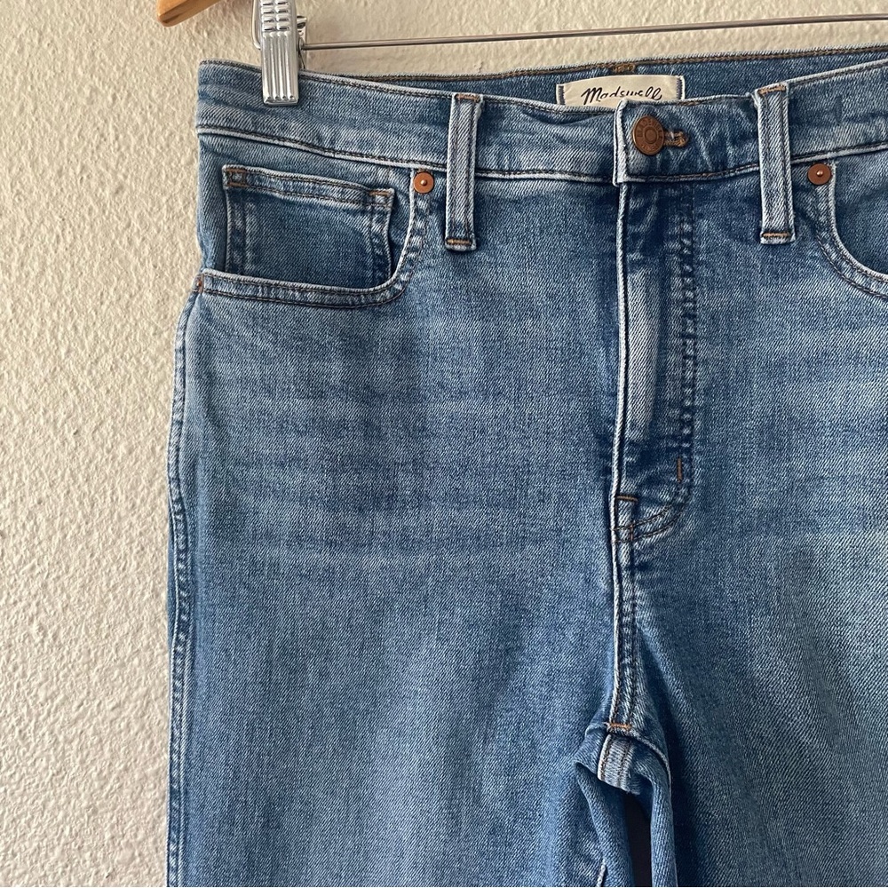 Madewell Stovepipe Jeans Women’s Size 29 Blue Medium Wash Cotton Stretch Pockets - Picture 4 of 16